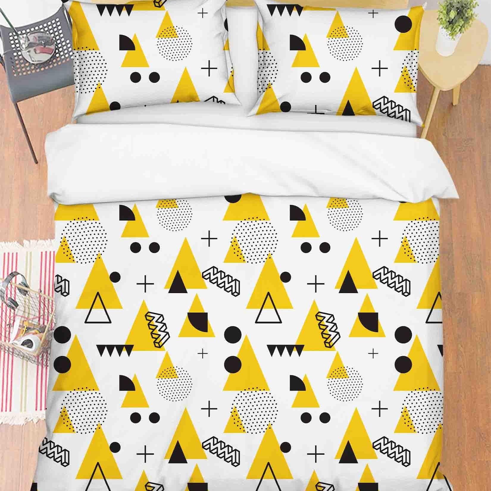 3D Abstract Geometric Pattern Quilt Cover Set Bedding Set Duvet Cover Pillowcases 130- Jess Art Decoration