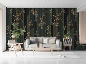 3D Modern Art Plaid Gold Leaf Wall Mural Wallpaper GD 2571- Jess Art Decoration