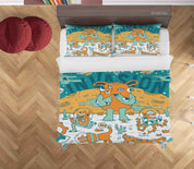 3D Abstract Artistic Monster Graffiti Quilt Cover Set Bedding Set Duvet Cover Pillowcases 82- Jess Art Decoration