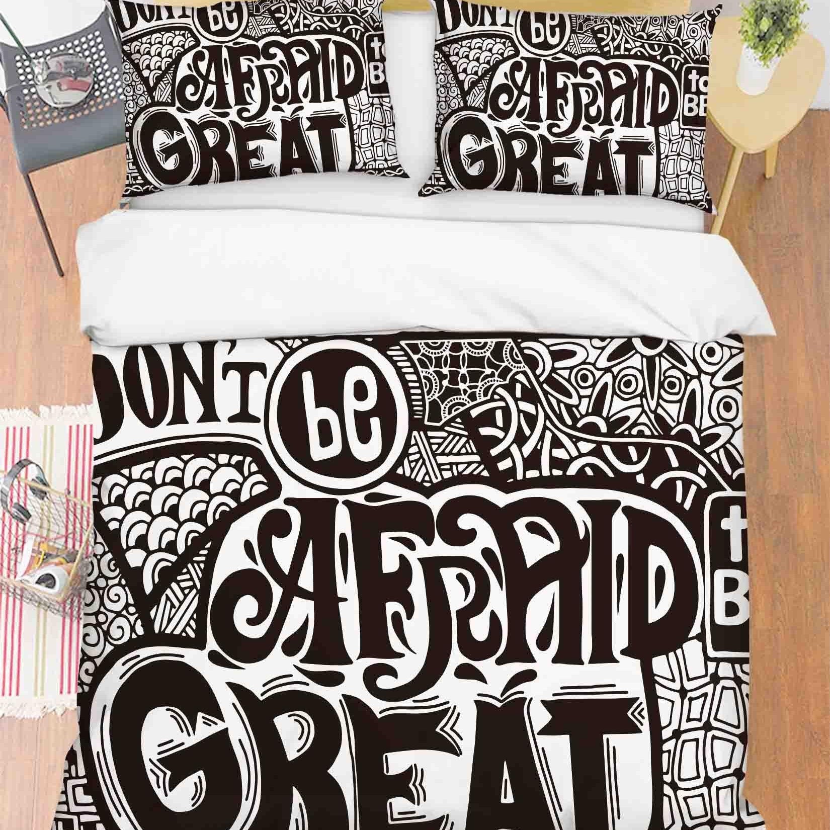 3D Abstract Alphabet Graffiti Quilt Cover Set Bedding Set Duvet Cover Pillowcases 51- Jess Art Decoration