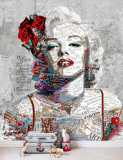 3D hand painting marilyn monroe wall mural wallpaper 65- Jess Art Decoration