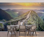 3D Mountains Path Green Plant Scenery Wall Mural Wallpaper GD 539- Jess Art Decoration