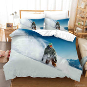 3D Sports Ski Quilt Cover Set Bedding Set Duvet Cover Pillowcases 300- Jess Art Decoration