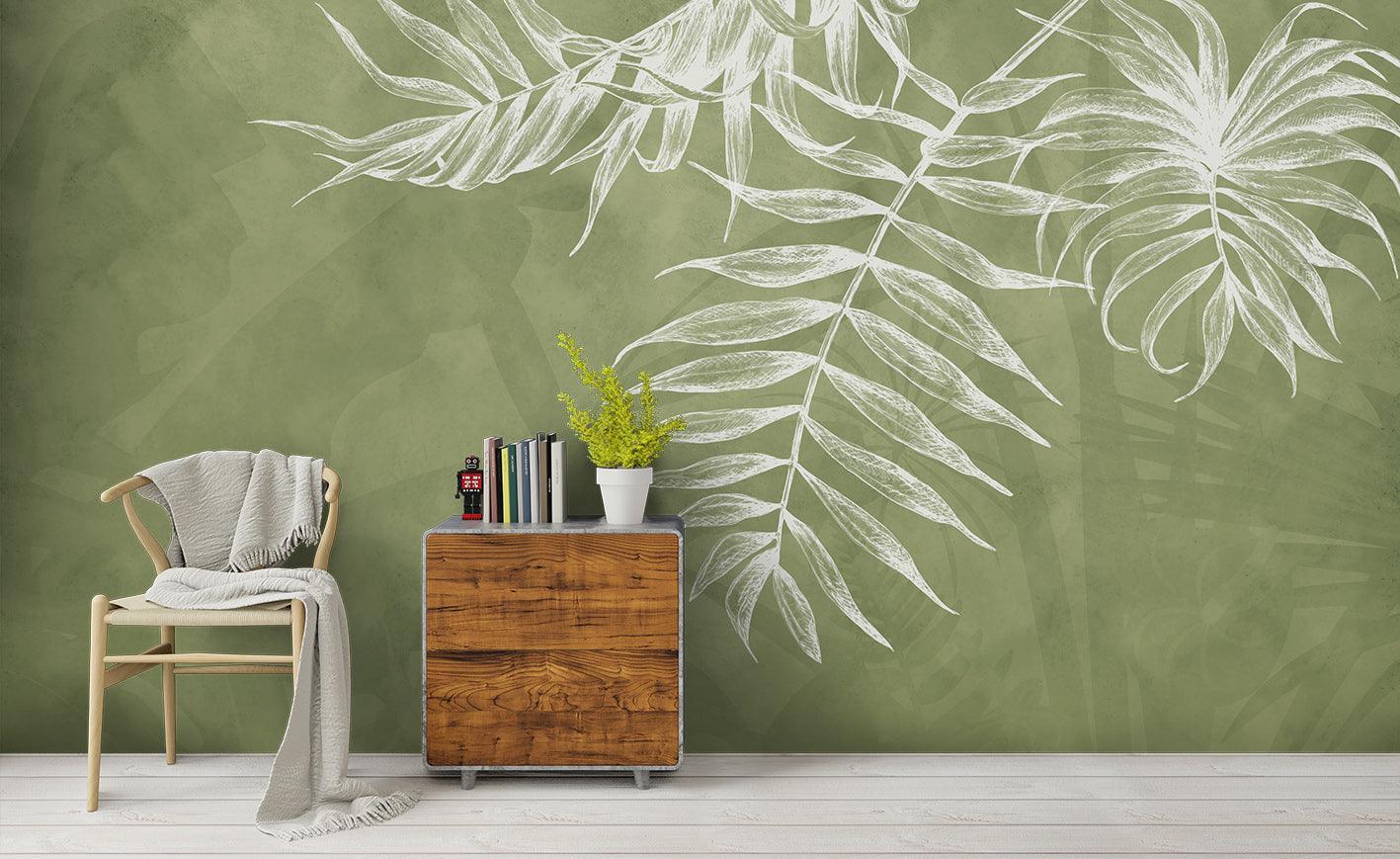 3D Abstract White Leaves Wall Mural Wallpaper 46- Jess Art Decoration