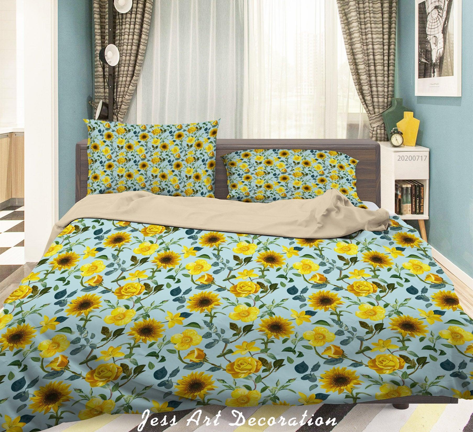 3D Vintage Floral Quilt Cover Set Bedding Set Duvet Cover Pillowcases WJ 1618- Jess Art Decoration
