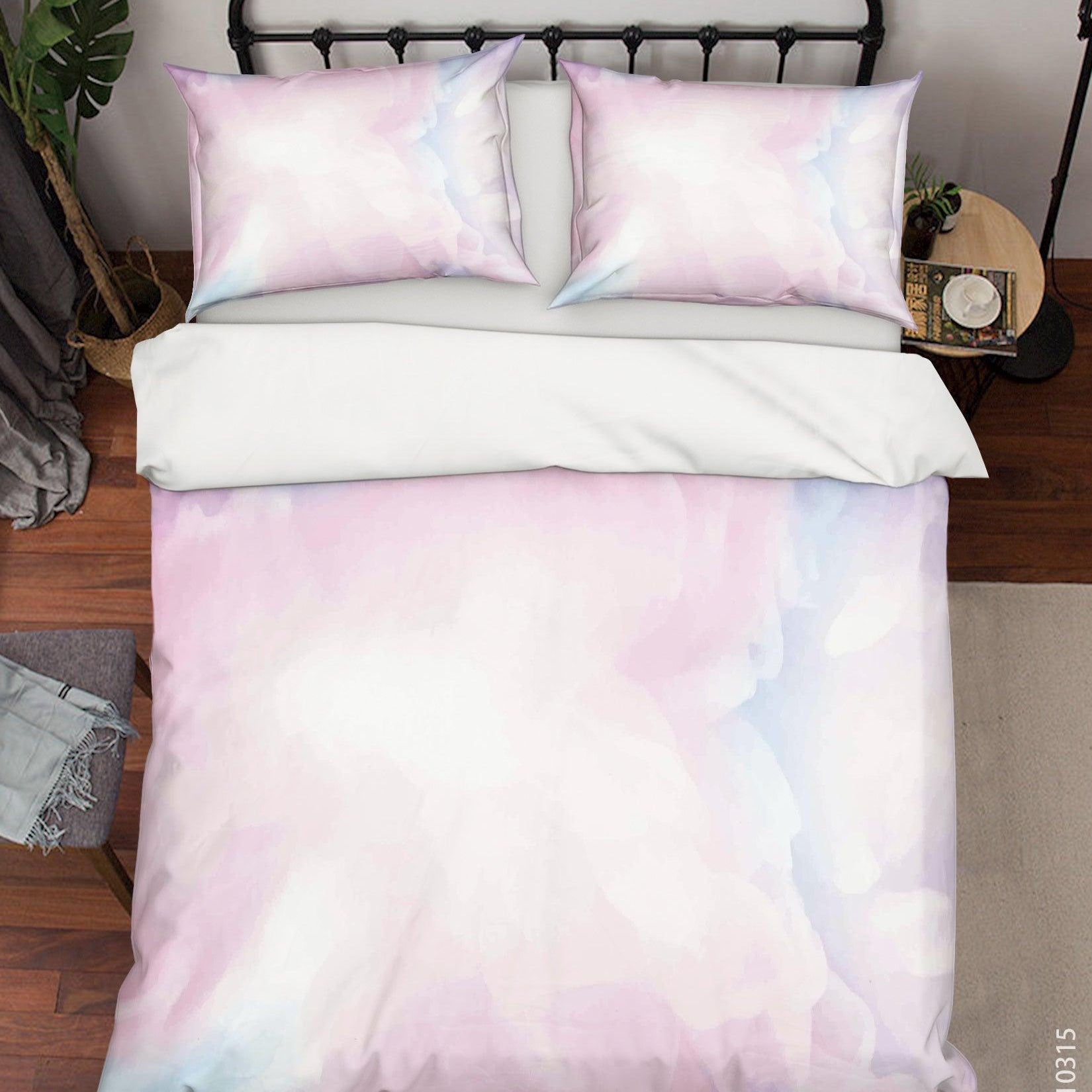 3D Watercolor Sky Quilt Cover Set Bedding Set Duvet Cover Pillowcases 58- Jess Art Decoration