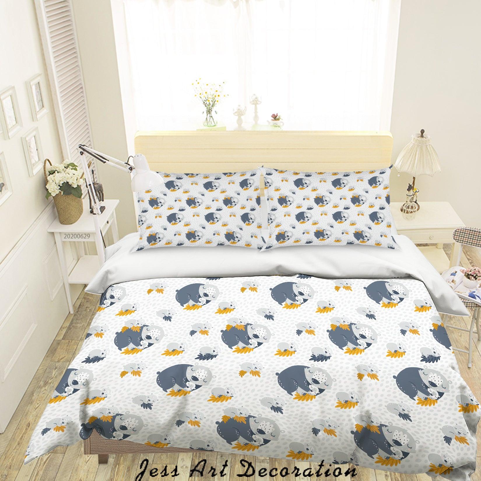 3D White Bears Quilt Cover Set Bedding Set Duvet Cover Pillowcases SF19- Jess Art Decoration