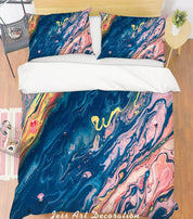 3D Blue Art Pattern Quilt Cover Set Bedding Set Pillowcases 238- Jess Art Decoration