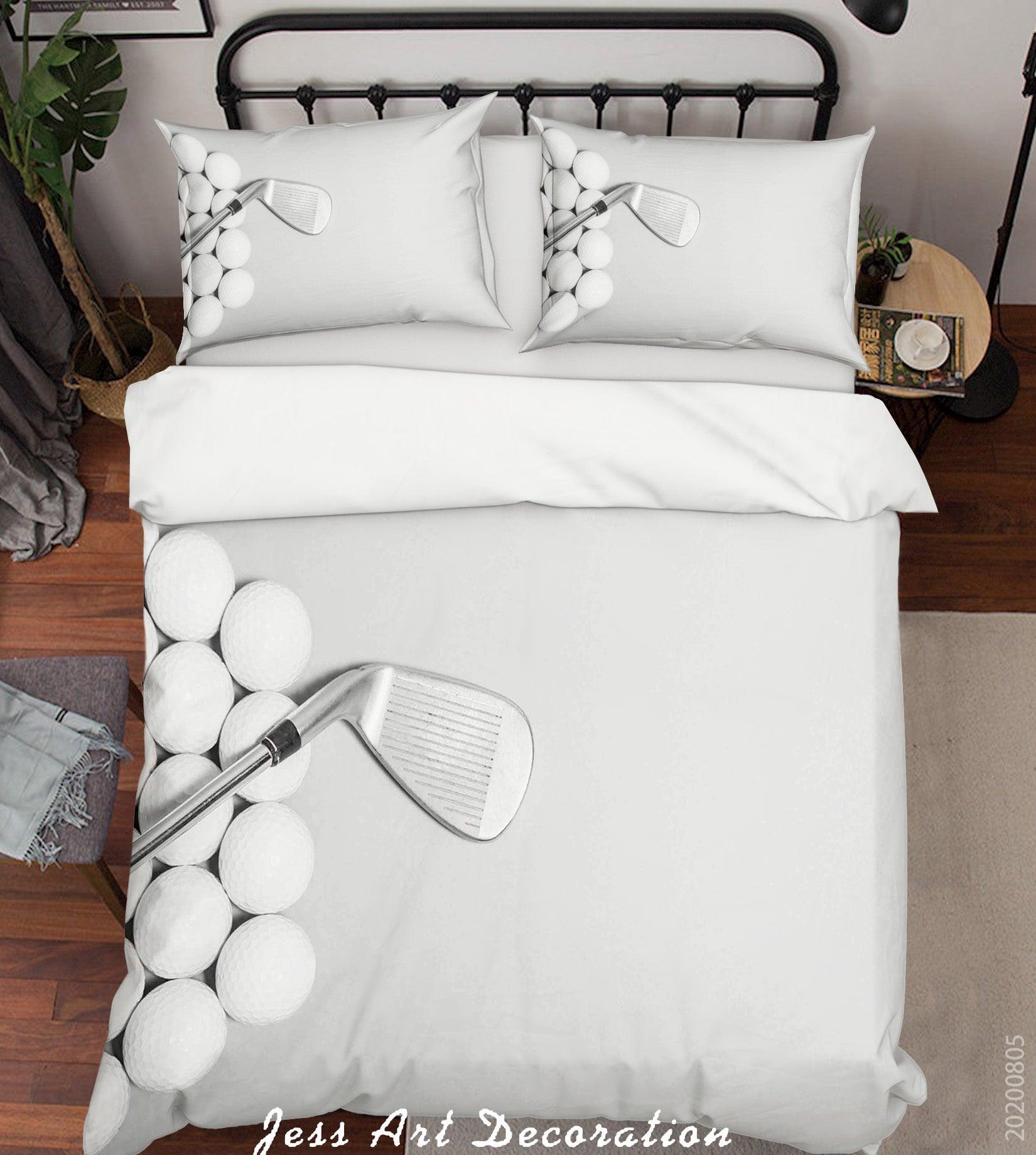 3D White Golf Quilt Cover Set Bedding Set Duvet Cover Pillowcases LXL 324- Jess Art Decoration