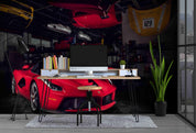 3D Morden Red Car Wall Mural Wallpaper WJ 2055- Jess Art Decoration