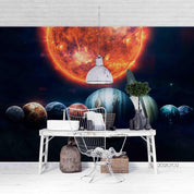 3D Space Planet Solar System Wall Mural Wallpaper LQH 210- Jess Art Decoration