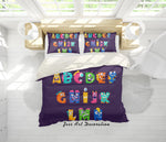 3D Colorful Letters Quilt Cover Set Bedding Set Pillowcases 49- Jess Art Decoration