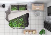 3D Green Leaves Quilt Cover Set Bedding Set Duvet Cover Pillowcases LQH A92- Jess Art Decoration