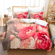 3D Pink Floral Quilt Cover Set Bedding Set Duvet Cover Pillowcases 225- Jess Art Decoration
