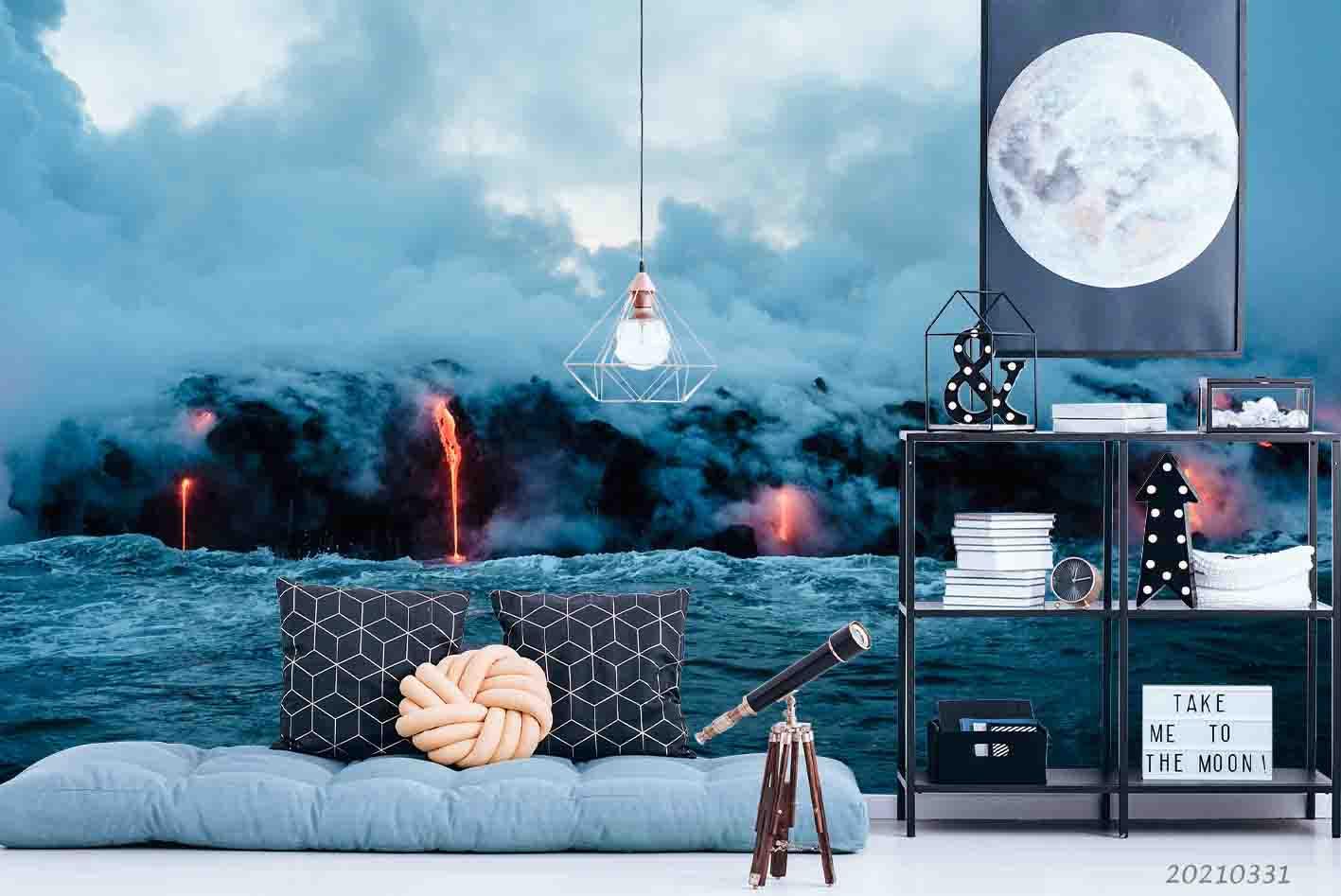 3D Sea Spray Fog Landscape Wall Mural Wallpaper LQH 396- Jess Art Decoration