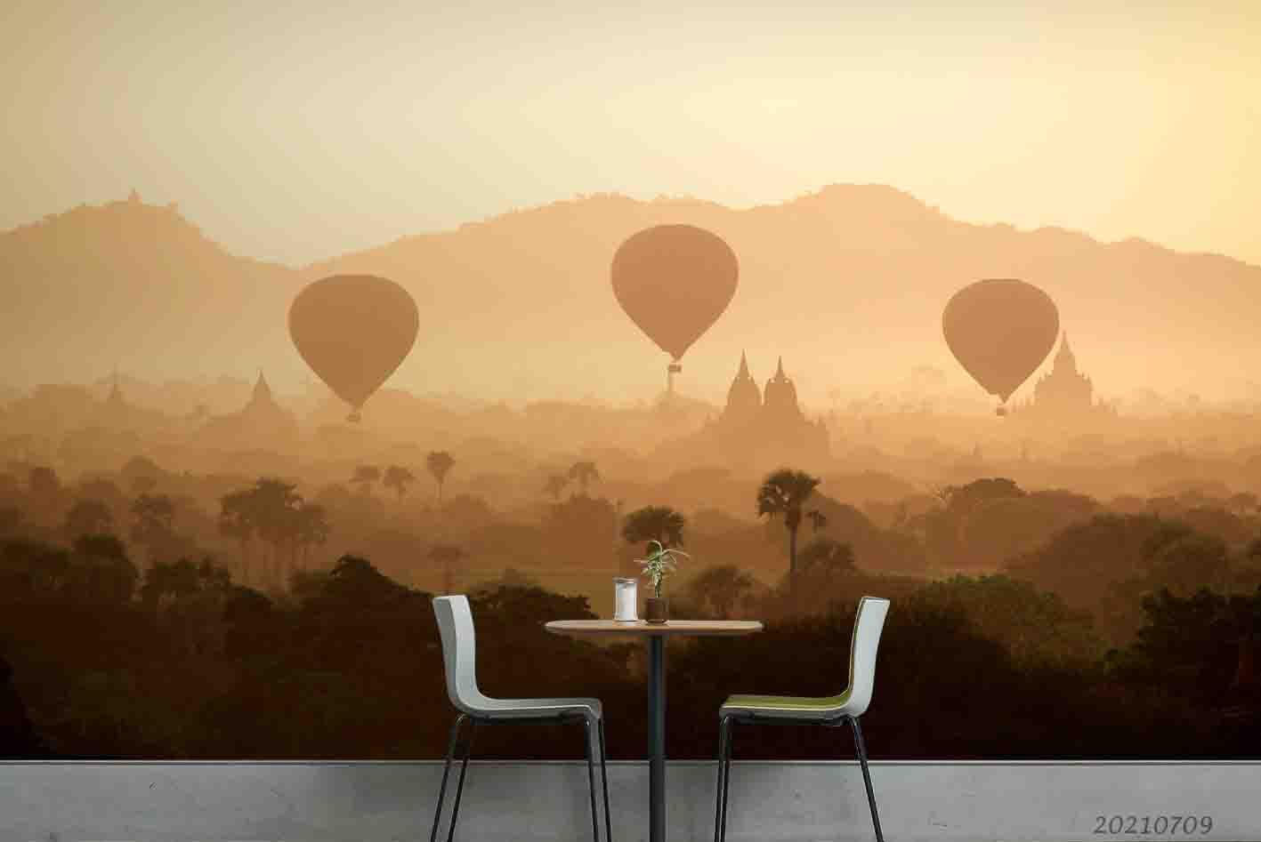 3D Turkey Hot Air Balloon Wall Mural Wallpaper SWW4239- Jess Art Decoration