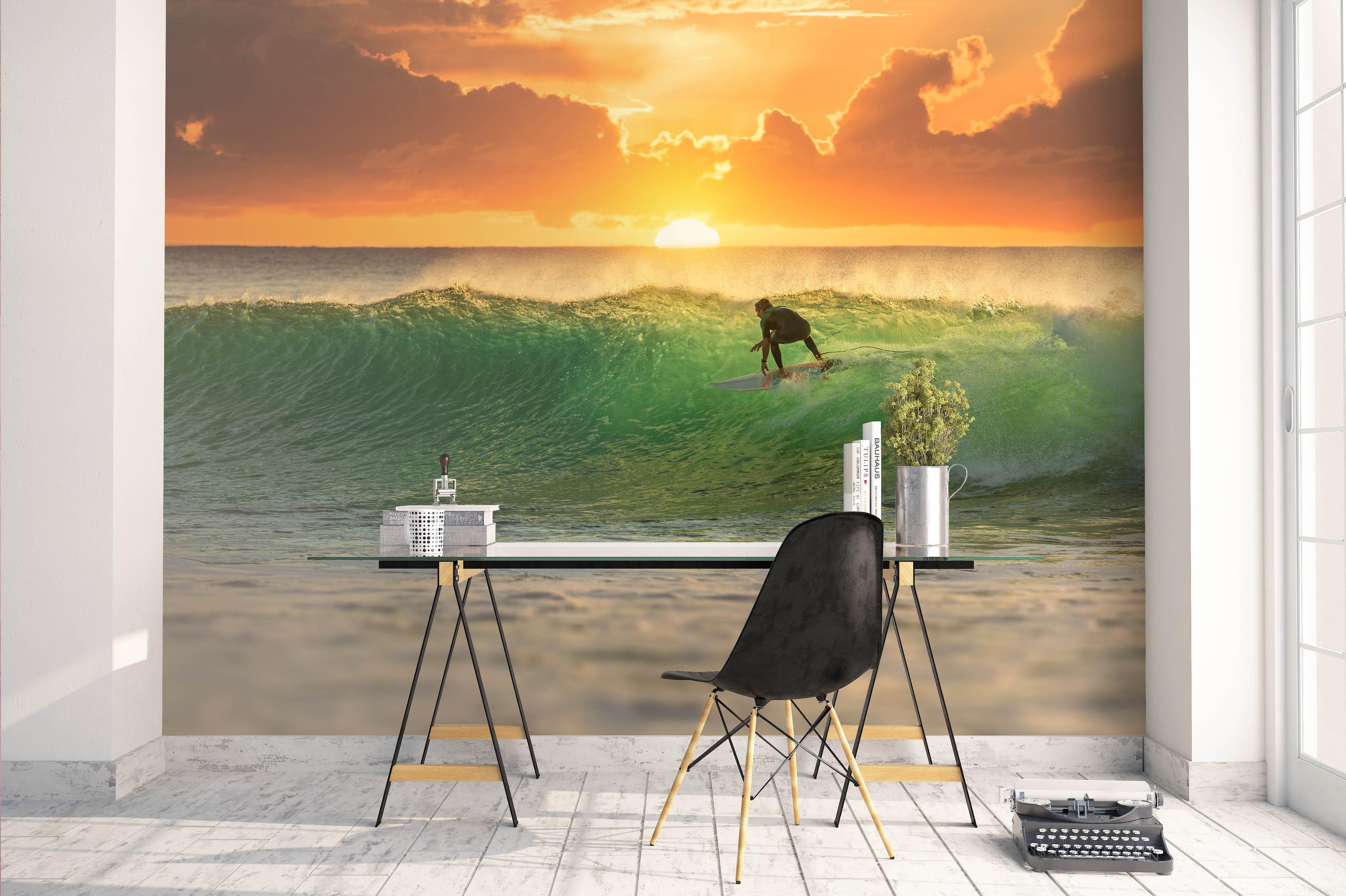3D Sunset Sea Scenery Wall Mural Wallpaper 151- Jess Art Decoration