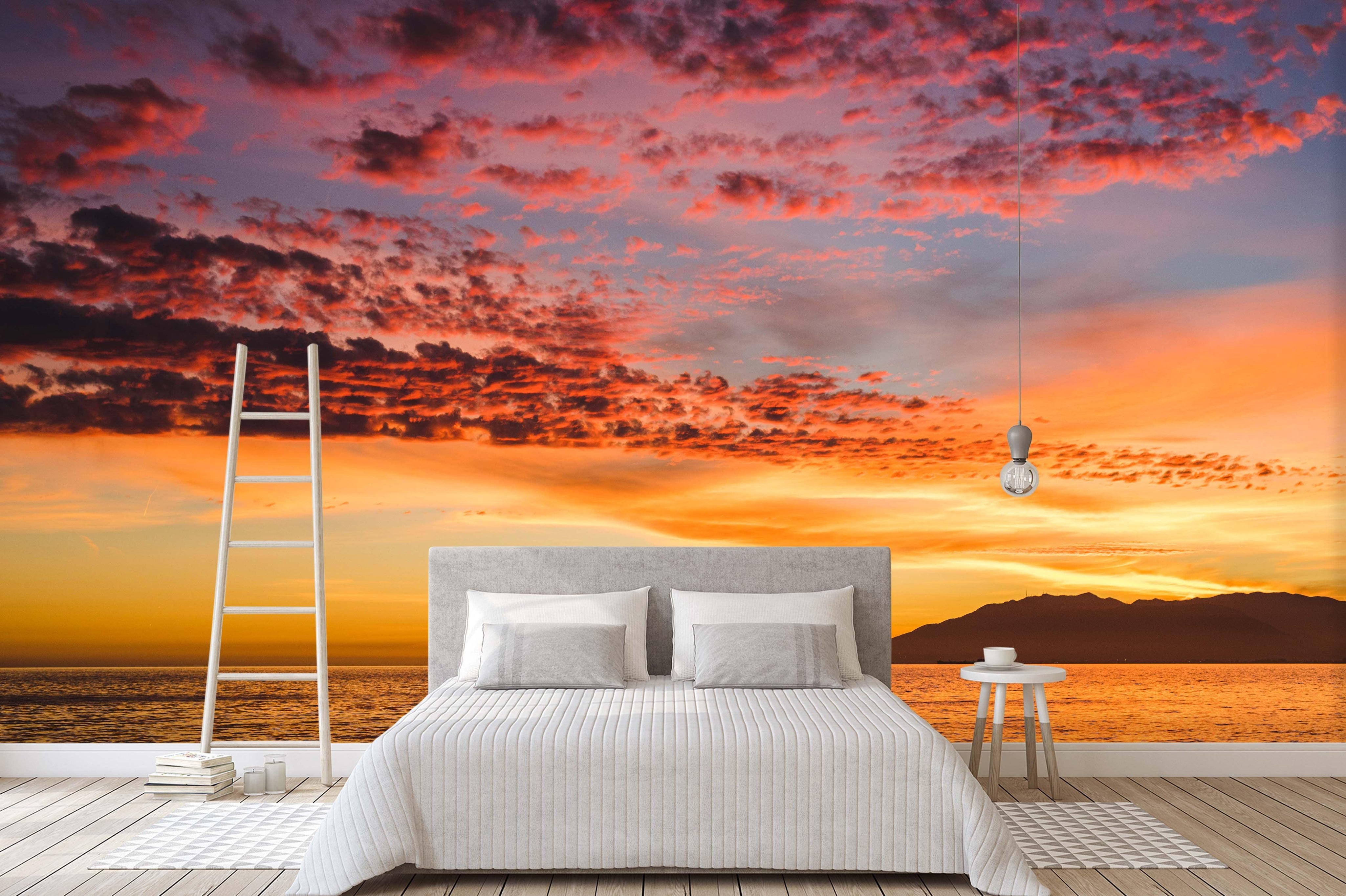 3D sunset clouds sea wall mural wallpaper 85- Jess Art Decoration