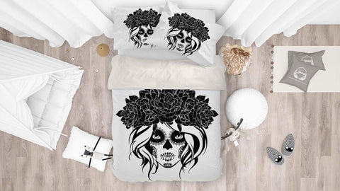 3D Women's Skeletons Quilt Cover Set Bedding Set Pillowcases 27- Jess Art Decoration