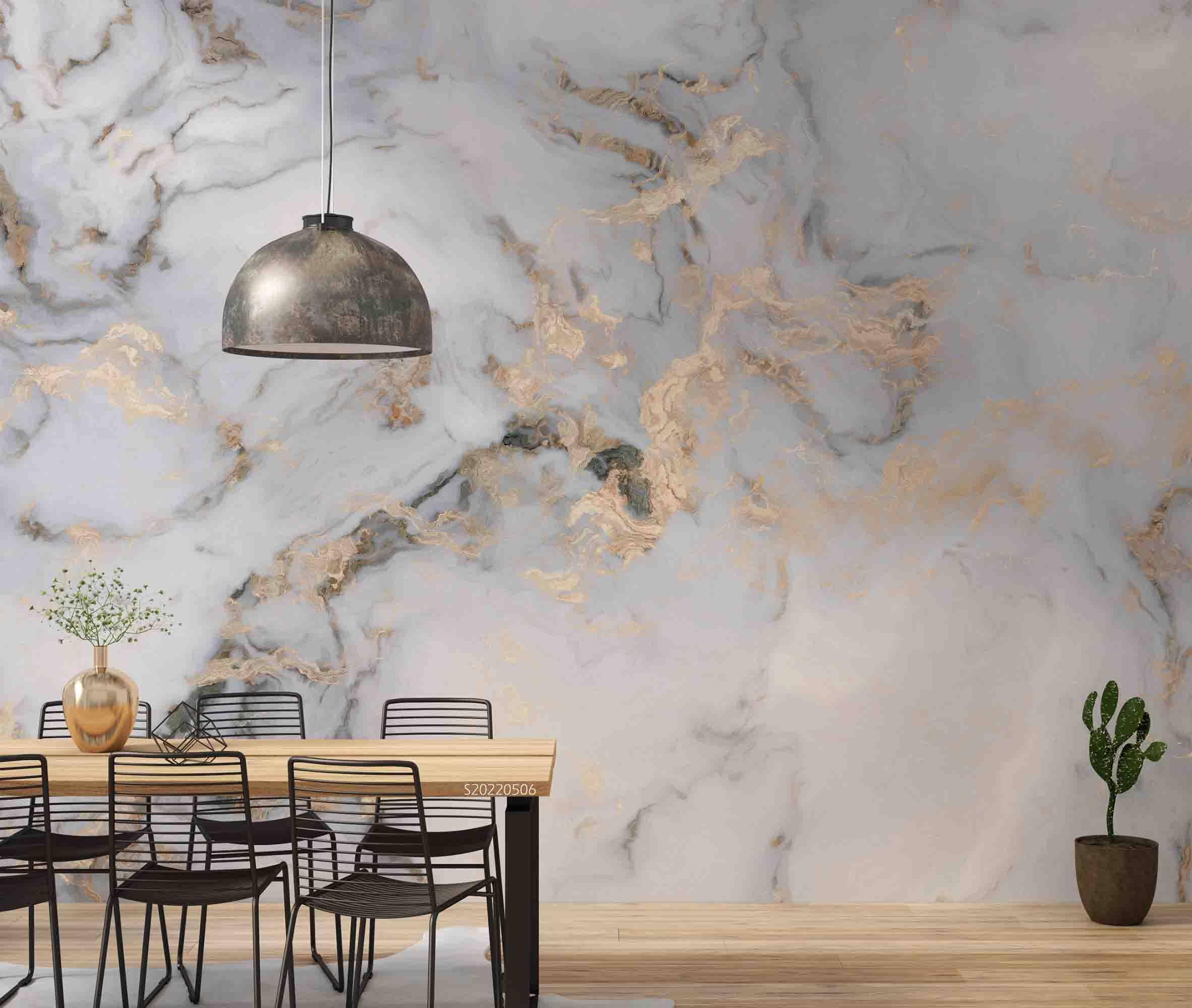 3D Jazz White Gold Marble Texture Wall Mural Wallpaper GD 4659- Jess Art Decoration