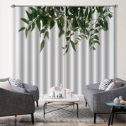 3D Green Leaf Pattern Curtains and Drapes GD 1920- Jess Art Decoration