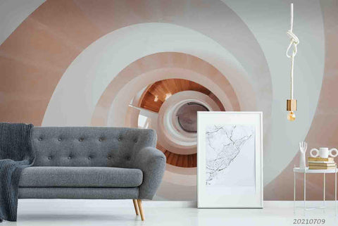 3D Wooden Texture Spiral Stairs Wall Mural Wallpaper SWW4341- Jess Art Decoration