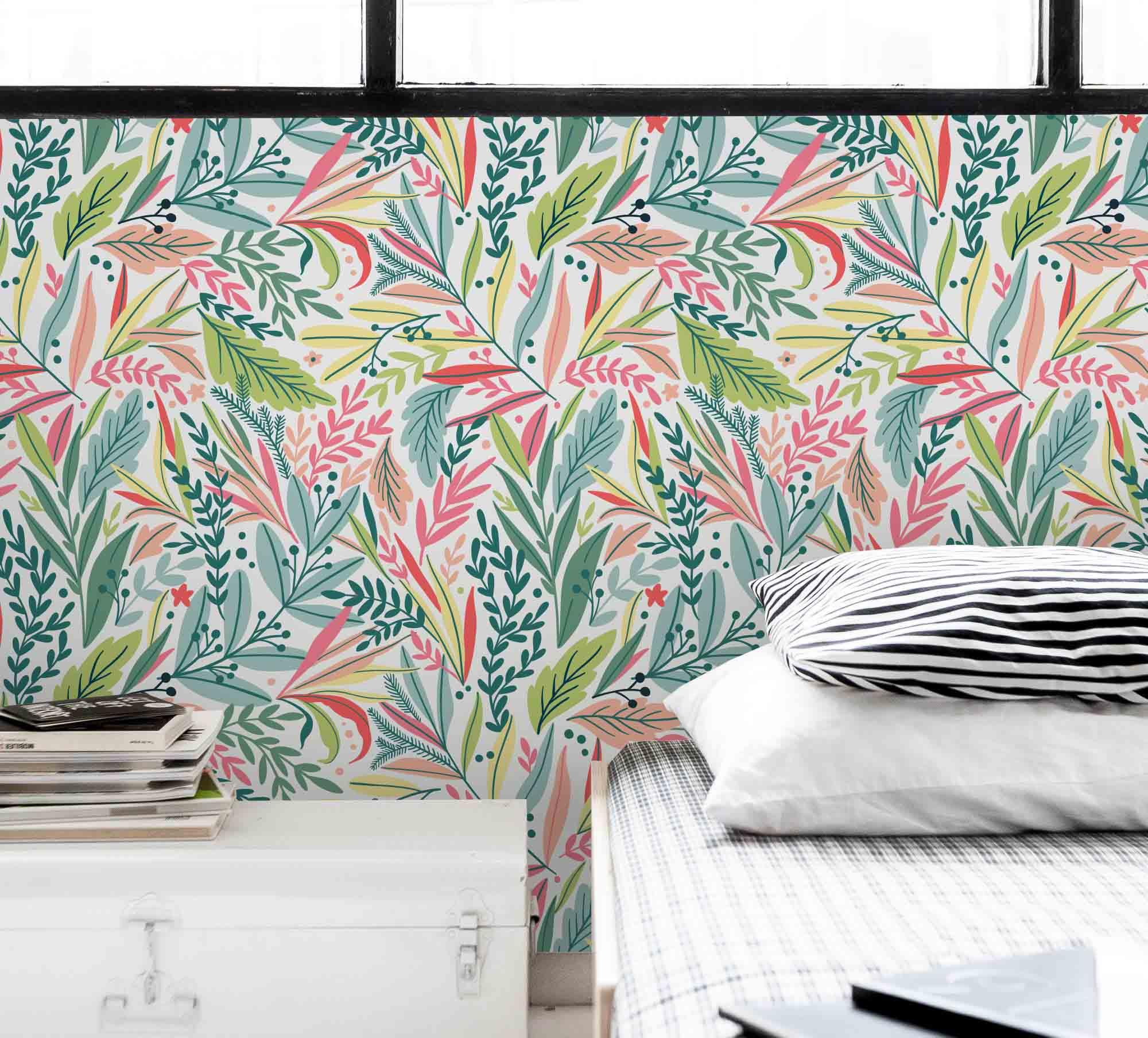 3D Leaves Branch Wall Mural Wallpaper 74- Jess Art Decoration