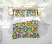 3D Color Monster Doodle Quilt Cover Set Bedding Set Duvet Cover Pillowcases 39- Jess Art Decoration