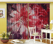 3D Beautiful Autumn Floral Old Painting Style Curtains and Drapes GD 4706- Jess Art Decoration