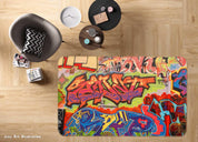 3D Color Art Graffiti Background Non-Slip Rug Mat A058 LQH- Jess Art Decoration