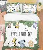 3D Cartoon Animals Quilt Cover Set Bedding Set Pillowcases  22- Jess Art Decoration