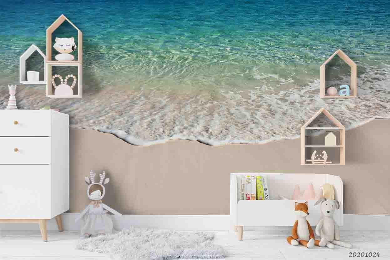 3D Sea Wave Beach Wall Mural Wallpaper WJ 6804- Jess Art Decoration
