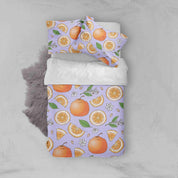 3D Purple Orange Quilt Cover Set Bedding Set Pillowcases 16- Jess Art Decoration