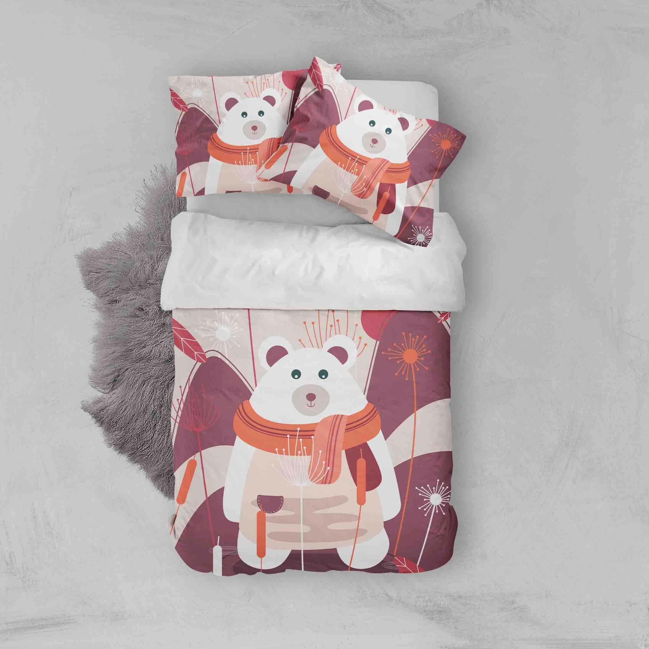 3D Cartoon Bear Quilt Cover Set Bedding Set Pillowcases 03- Jess Art Decoration