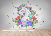 3D Cartoon Animal Unicorn Wall Mural Wallpaper LQH 813- Jess Art Decoration