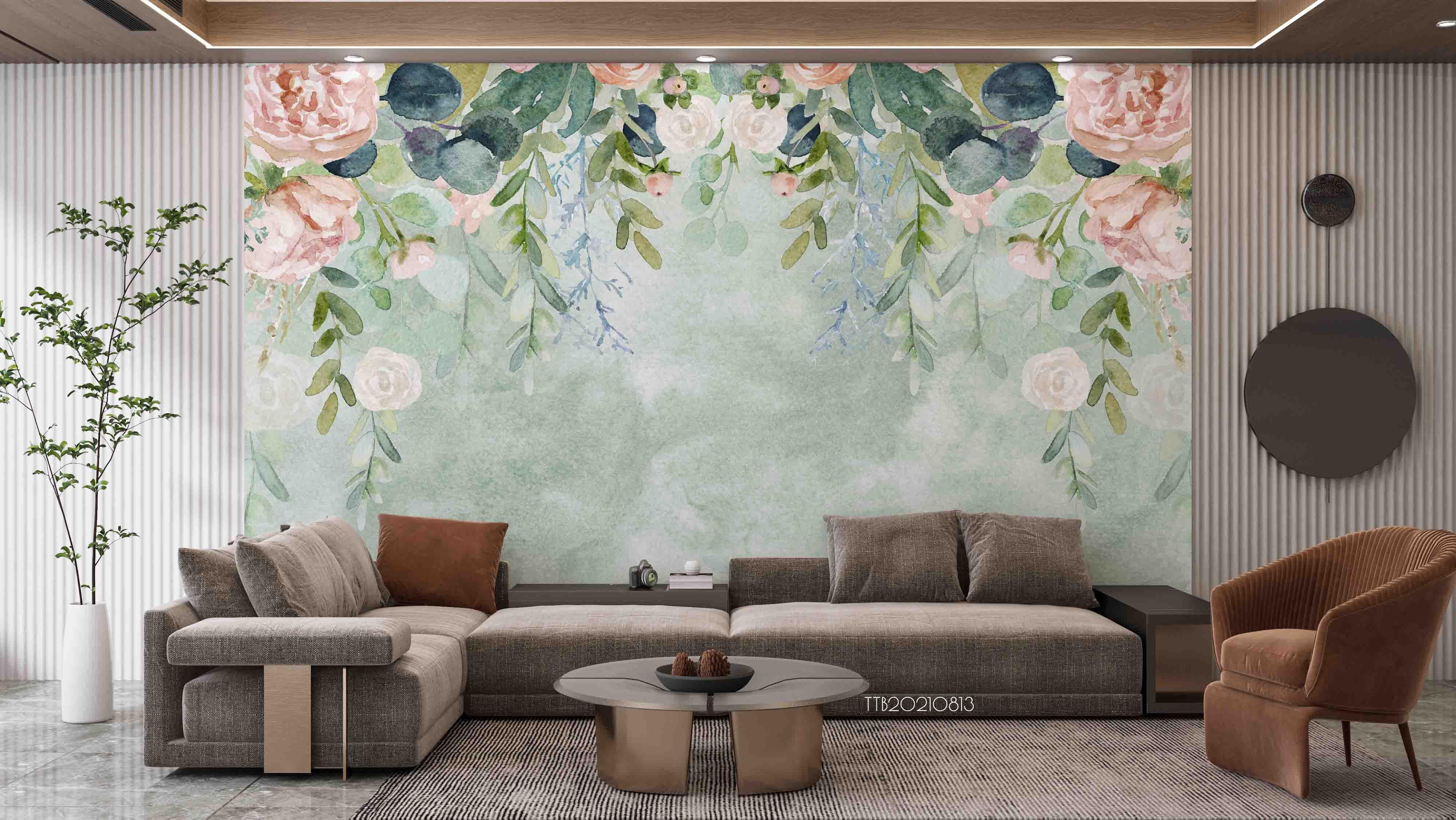 3D Northern Europe Hand-painted Floral Fresh Wall Mural WallpaperSWW5106- Jess Art Decoration