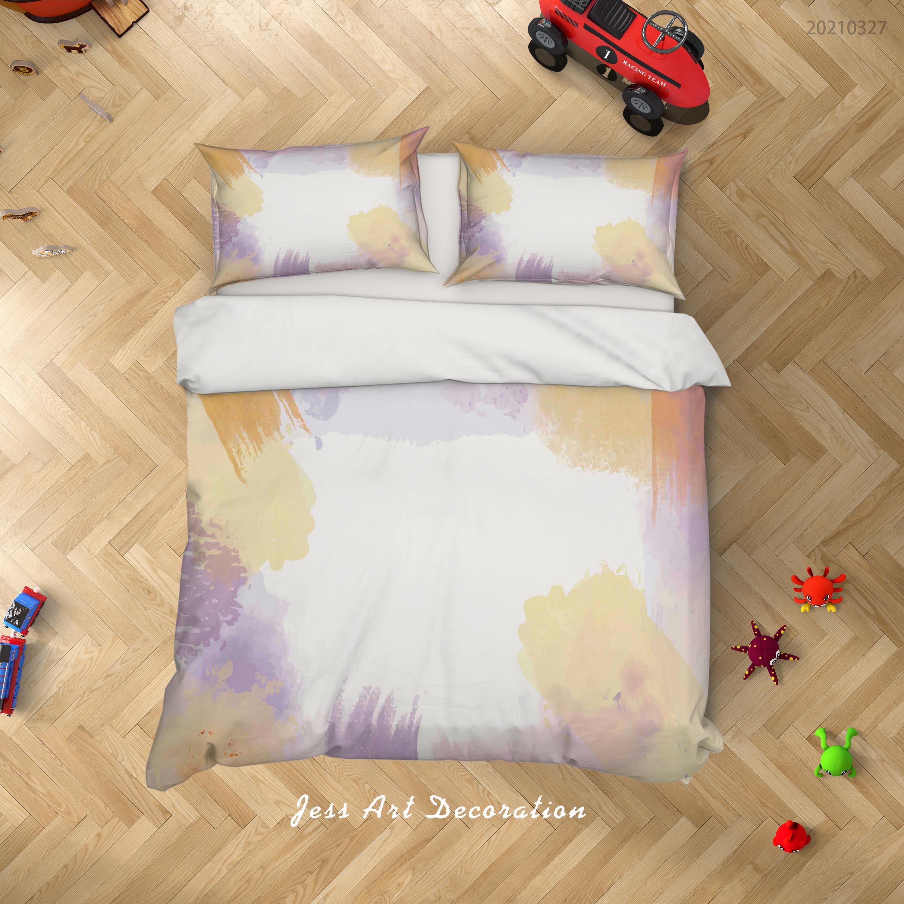 3D Watercolor Color Quilt Cover Set Bedding Set Duvet Cover Pillowcases 71- Jess Art Decoration