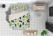 3D Leopard Floral Pattern Quilt Cover Set Bedding Set Duvet Cover Pillowcases WJ 6888- Jess Art Decoration