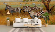 3D African Steppe Zebra Wall Mural Wallpaper 32- Jess Art Decoration