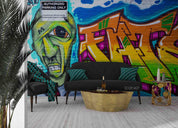 3D Abstract Colored Street Graffiti Wall Mural Wallpaper LQH 100- Jess Art Decoration