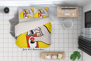 3D Graffiti Hand Yellow Quilt Cover Set Bedding Set Duvet Cover Pillowcases LXL- Jess Art Decoration