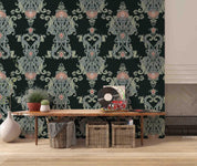 3D European Retro Floral Black Background Wall Mural Wallpaper GD 3951- Jess Art Decoration