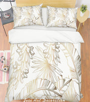 3D Golden Banana Tree Quilt Cover Set Bedding Set Pillowcases 178- Jess Art Decoration