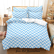 3D Abstract Geometric Blue Quilt Cover Set Bedding Set Duvet Cover Pillowcases 93- Jess Art Decoration