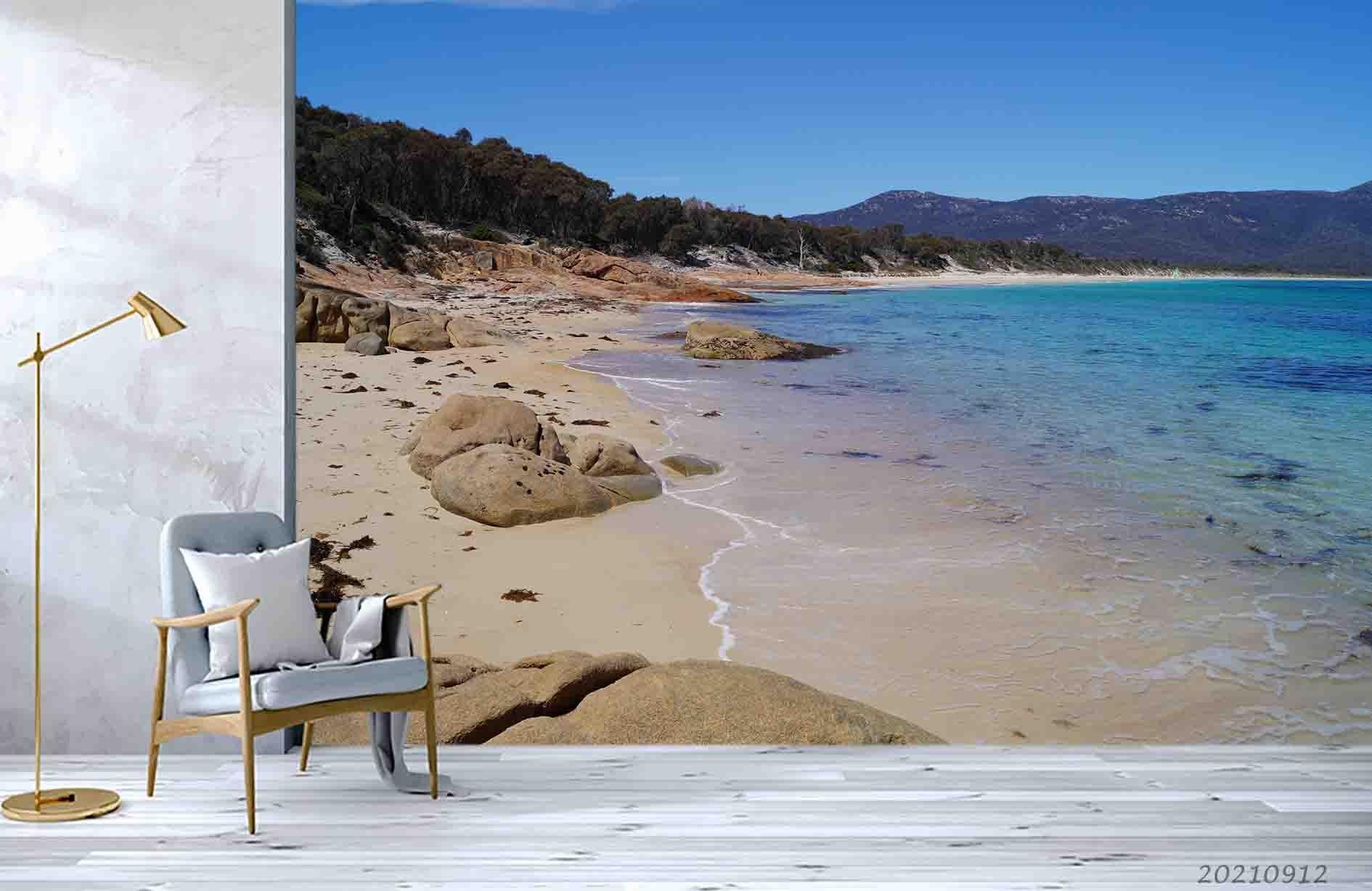 3D Forest Sea Beach Landscape Wall Mural Wallpaper LQH 347- Jess Art Decoration