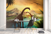 3D Ancient times Dinosaurs Wall Mural Wallpaper 51- Jess Art Decoration