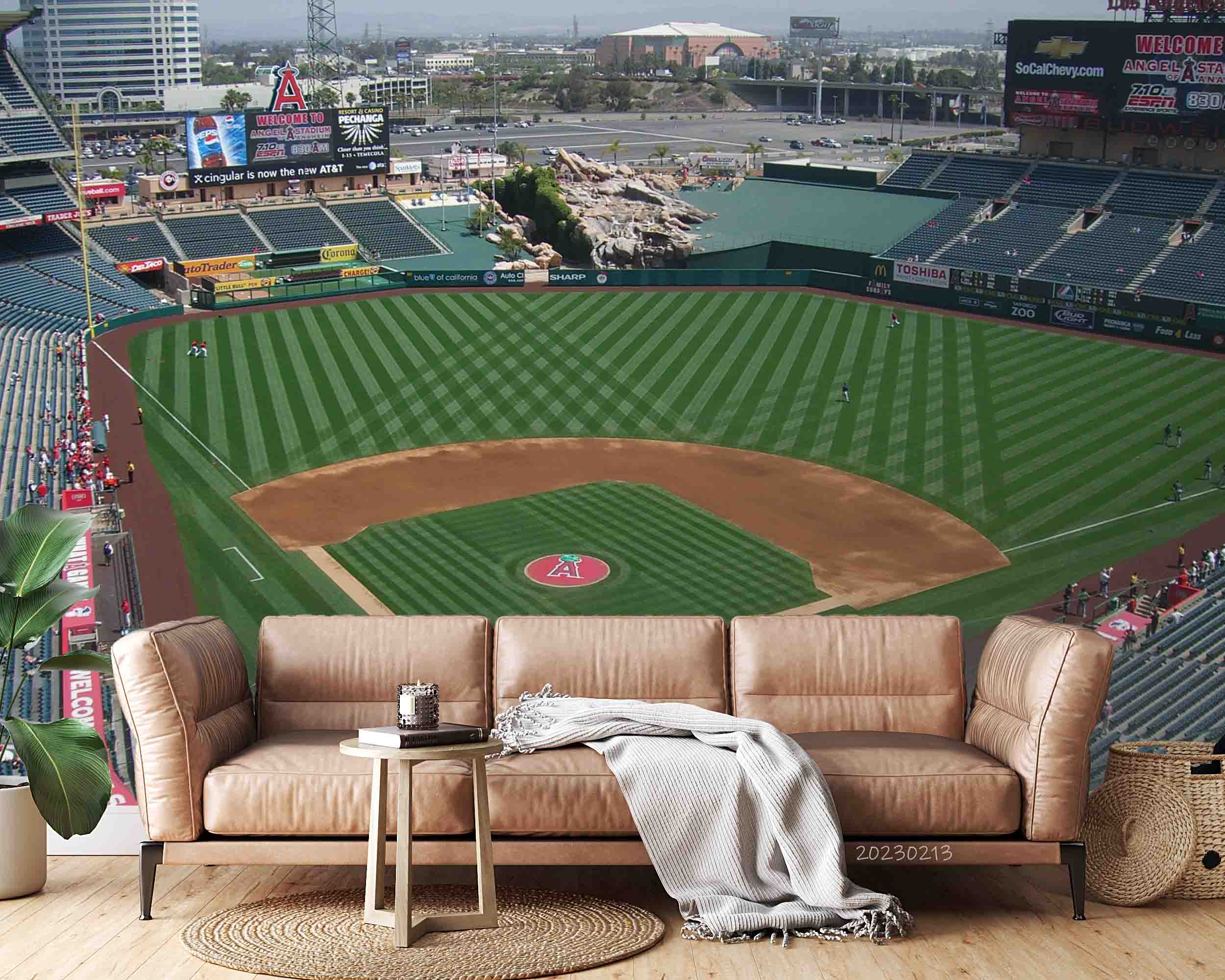 3D Anaheim Angel Stadium Wall Mural Wallpaper GD 1560- Jess Art Decoration