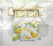 3D Yellow Bananas Quilt Cover Set Bedding Set Pillowcases 93- Jess Art Decoration