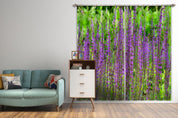 3D Plant Bloom Purple Lavender Flower Curtains and Drapes GD 2960- Jess Art Decoration