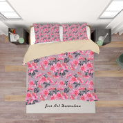 3D Red Flower Quilt Cover Set Bedding Set Duvet Cover Pillowcases SF88- Jess Art Decoration